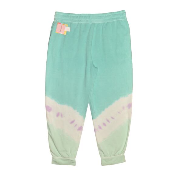 CABANA BY CROWN & IVY NEW $48 Blue White Tie-Dye Joggers Sweatpants Large - Picture 2 of 3